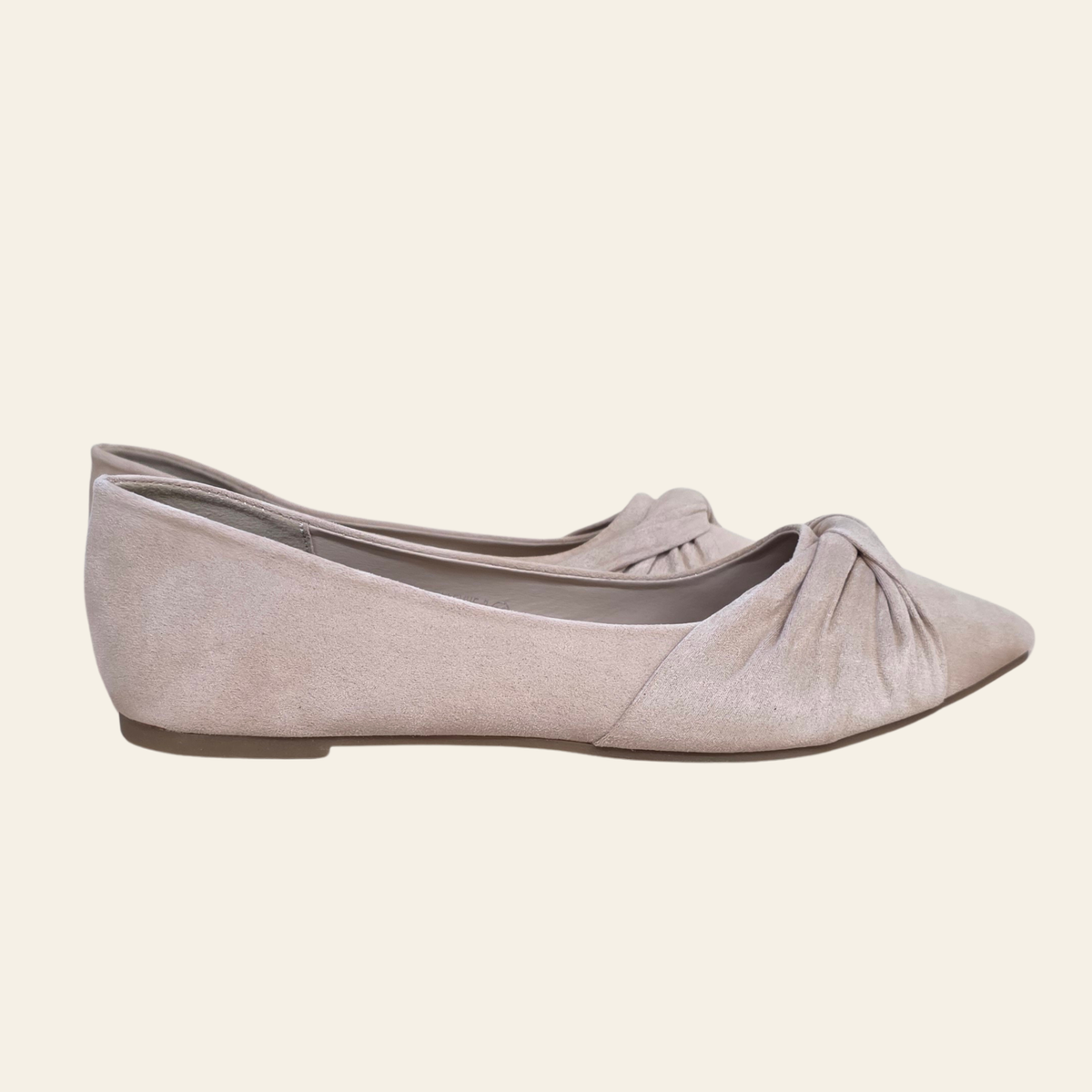 Belle Marie • BELLEVUE • Knot Front Pointe Toe Ballet Flats
