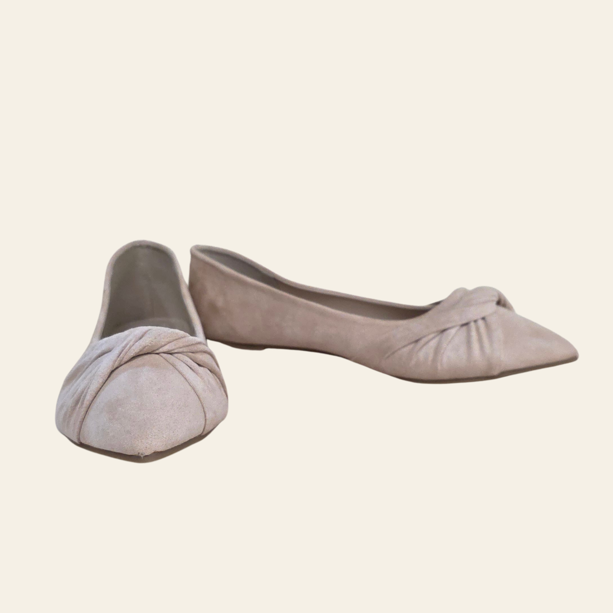 Belle Marie • BELLEVUE • Knot Front Pointe Toe Ballet Flats