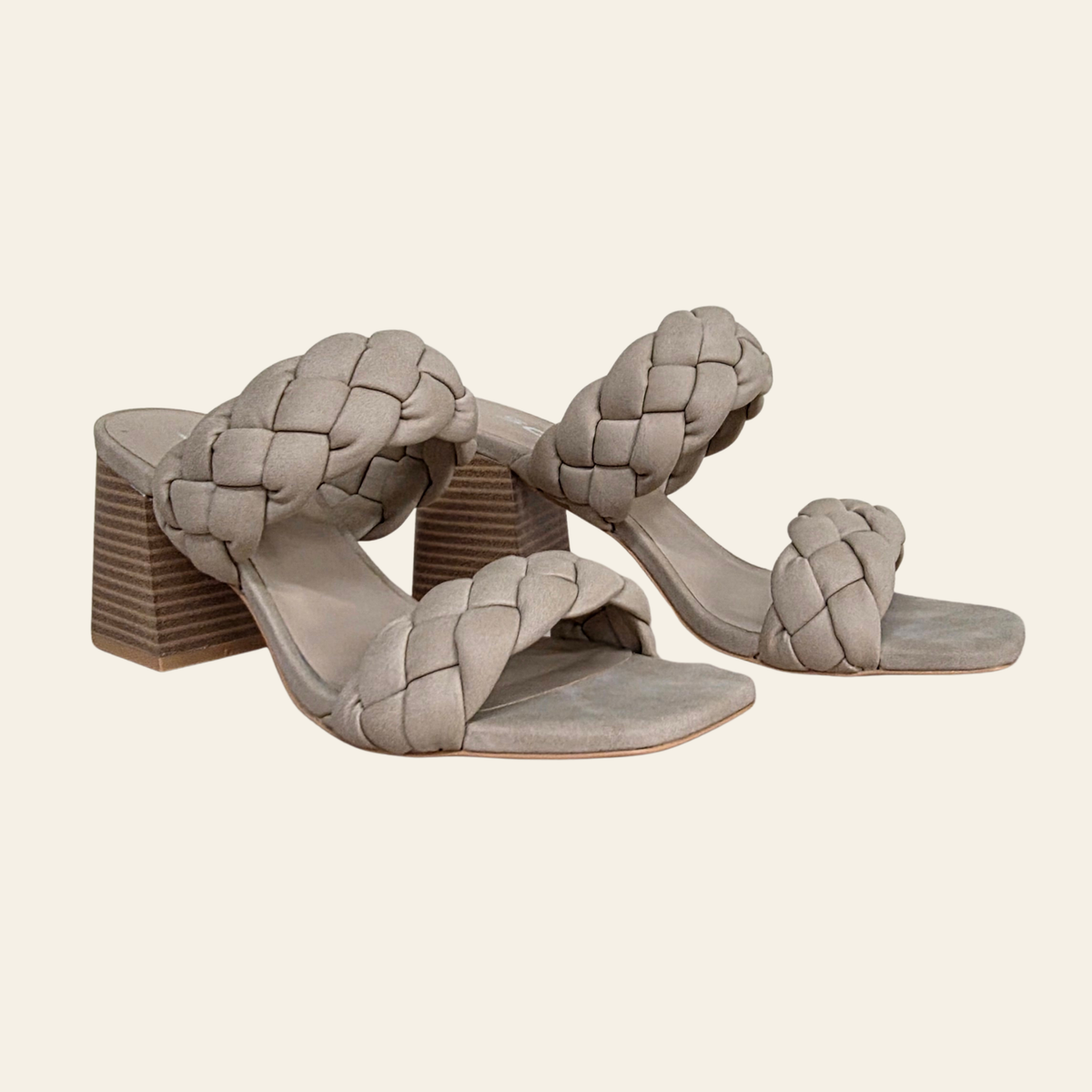 Soda • BUGGY • Braided Straps Block Heel Sandal