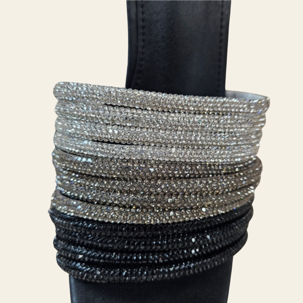 Mixx Shuz • CERA • Ombre Rhinestones High Heel Mule