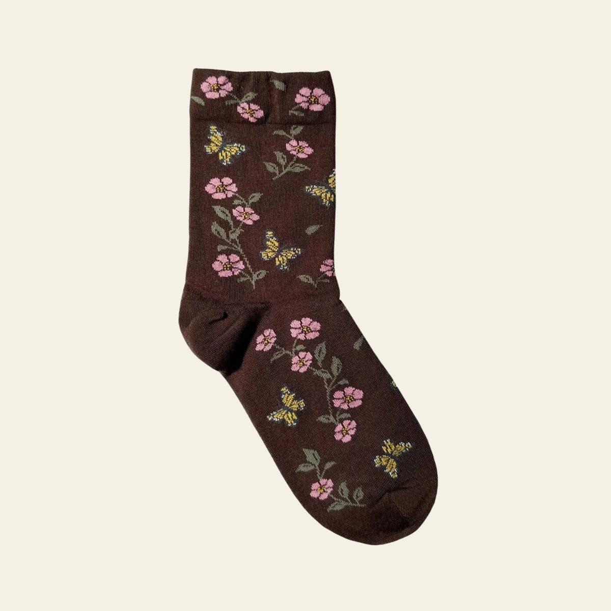 Flower Butterfly Crew Socks