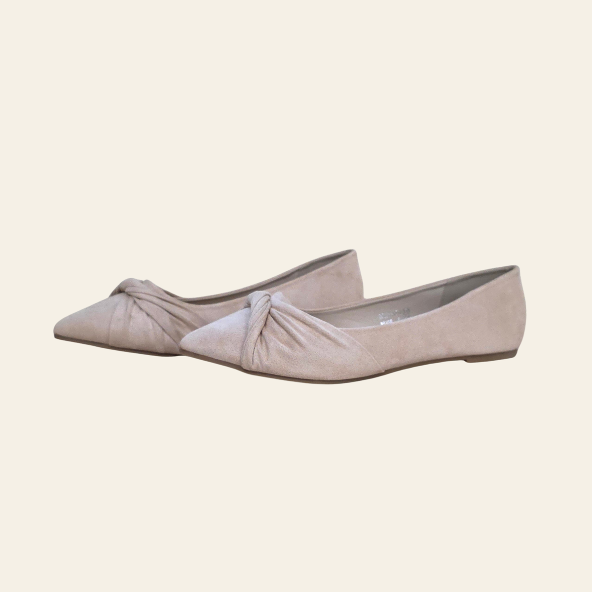 Belle Marie • BELLEVUE • Knot Front Pointe Toe Ballet Flats