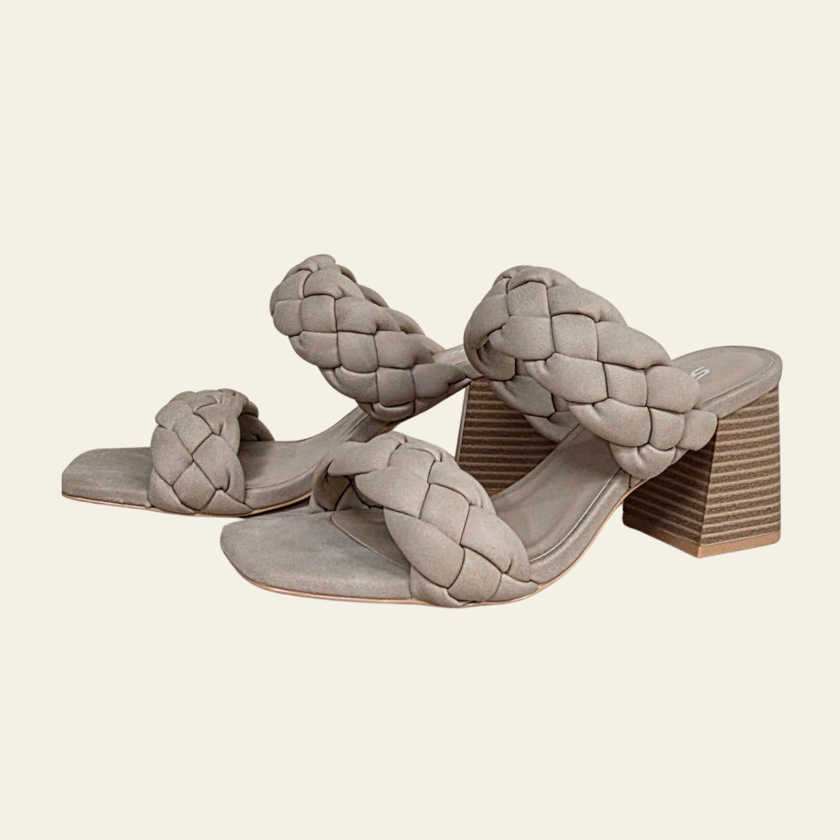 Soda • BUGGY • Braided Straps Block Heel Sandal