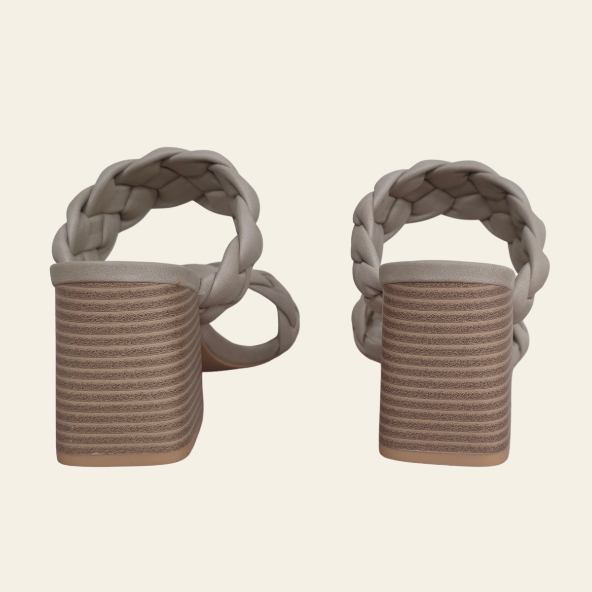 Soda • BUGGY • Braided Straps Block Heel Sandal