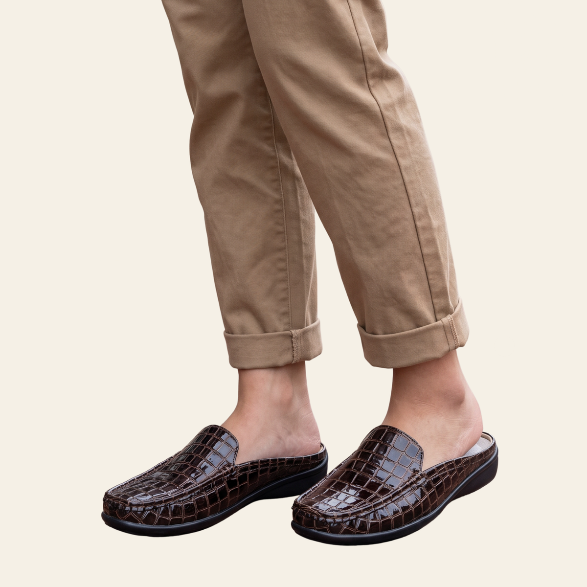 Pierre Dumas • HAZEL • Croc-Patterned Mule Loafer