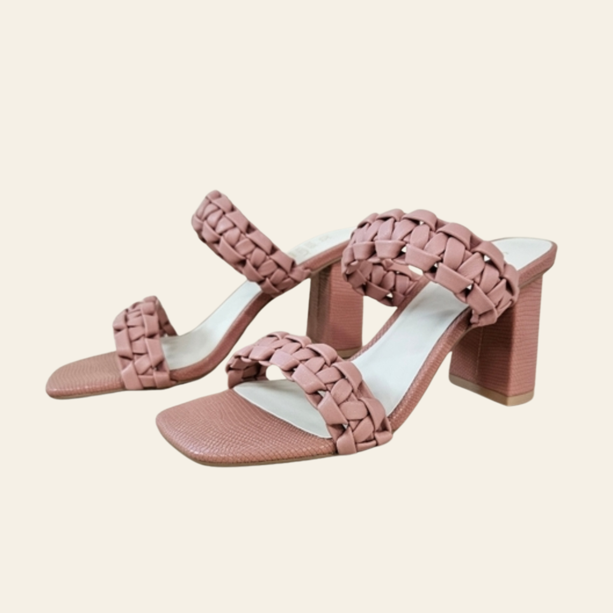 Oasis Society • HEIDI • Braided Straps Block Heel Sandal
