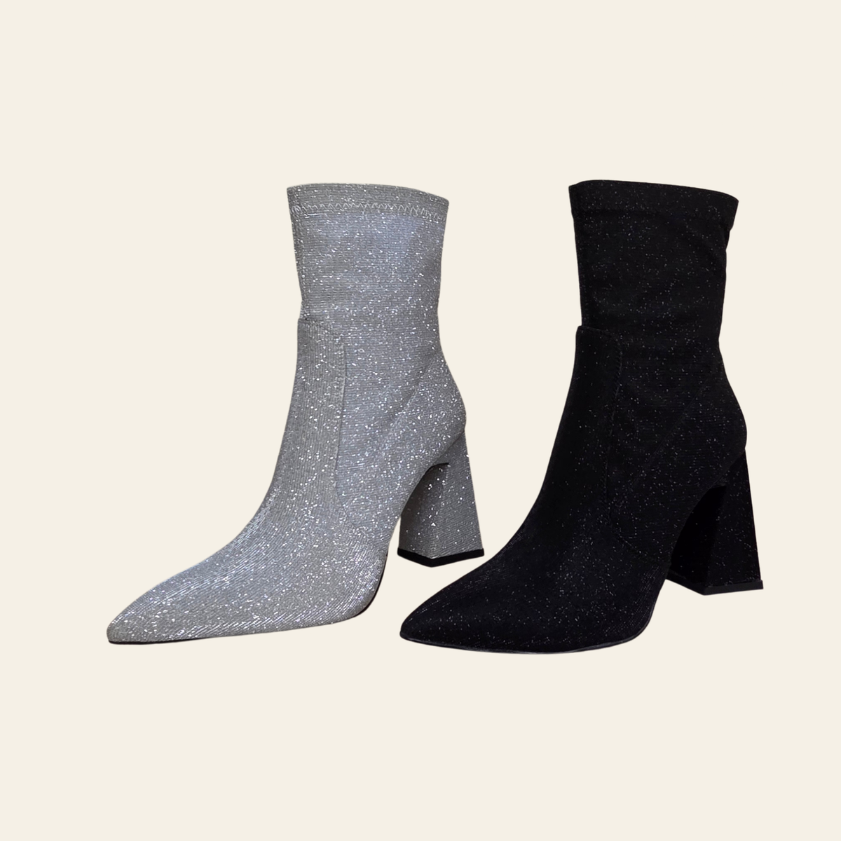 London Rag • HUSTLERS • Shimmer Ankle Boot