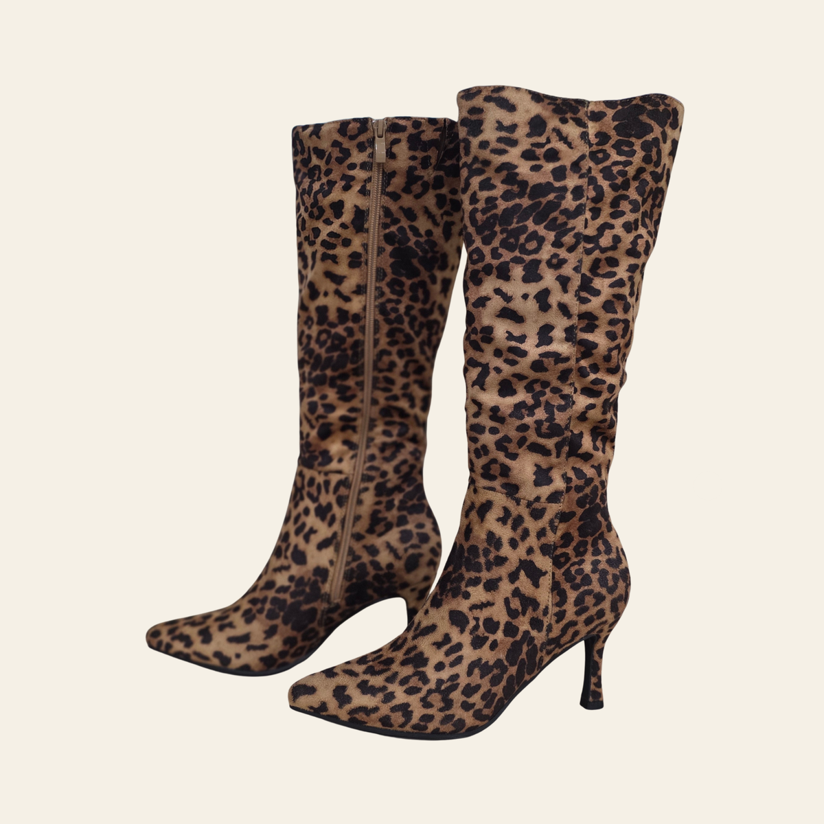 The Kaylee - leopard print mid heel boot