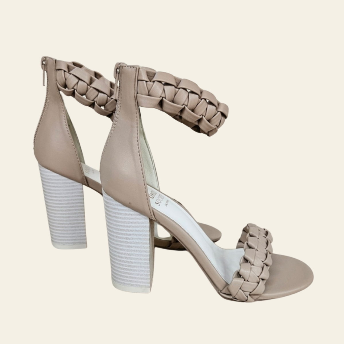 Oasis Society • MELODY • Braided Two Band Block Heel Sandal