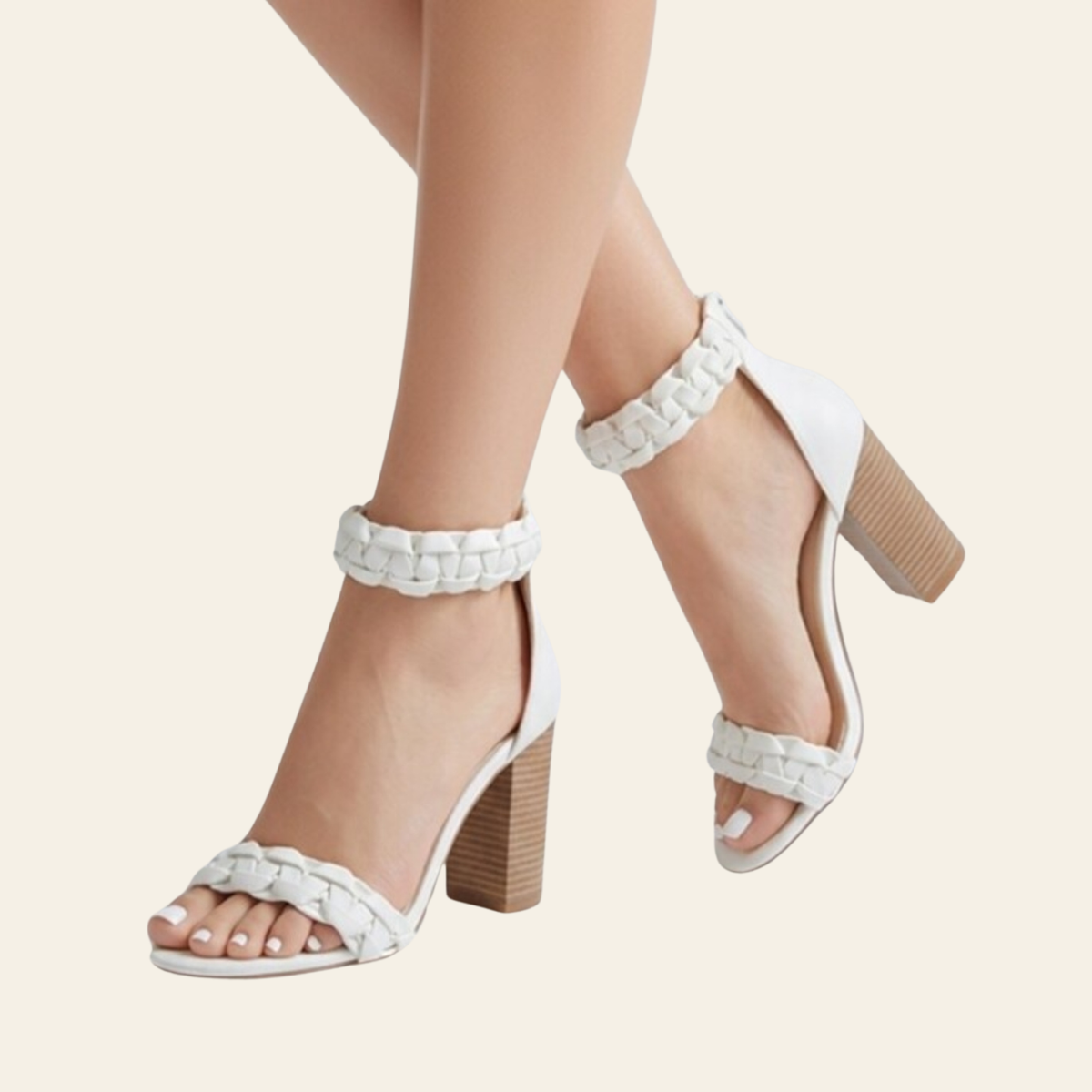 Oasis Society • MELODY • Braided Two Band Block Heel Sandal