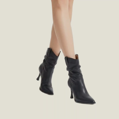 model showing off riga boots