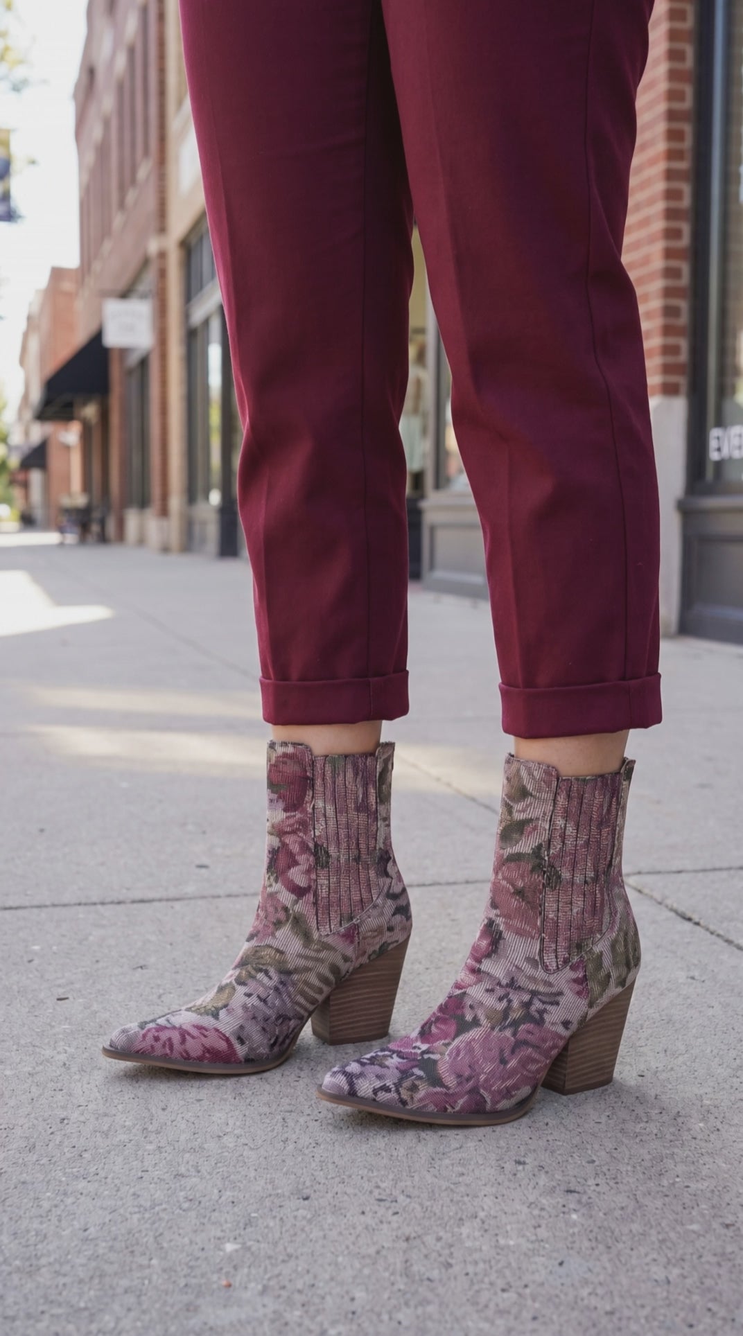 Video of Oasis Society Lydia Ankle Boots on model walking