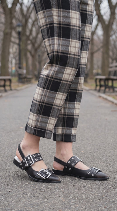 Video of Oasis Society Harlow Ballet flats on model walking in a park